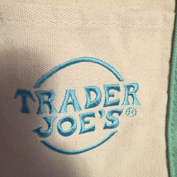 Trader Joe's Pastel Green Mini Canvas Tote Bags 2025 LIMITED EDITION NWT - Picture 3 of 13